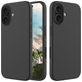 Mobigear Rubber Touch iPhone 16 Siliconen Hoesje Backcover - Zwart