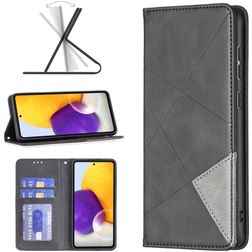 Mobigear Rhombus Slim Samsung Galaxy A73 Hoesje Bookcase - Zwart