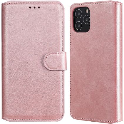 Mobigear Wallet iPhone 12 Hoesje Bookcase Portemonnee - Roségoud