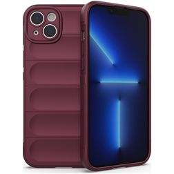 Mobigear Bumpy iPhone 14 Plus Hoesje Flexibel TPU Backcover - Bordeaux Rood