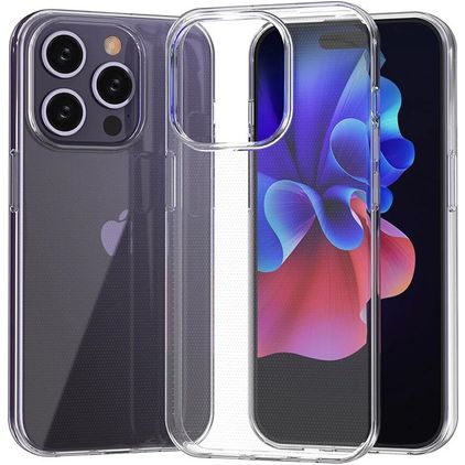 Mobigear Basics Doorzichtig iPhone 15 Pro Max Hoesje Flexibel TPU Backcover - Transparant