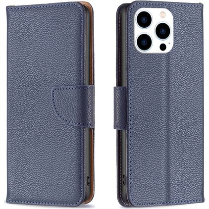Mobigear Excellent iPhone 16 Pro Hoesje Bookcase Portemonnee - Blauw