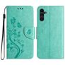 Mobigear Flowers Samsung Galaxy A36 Hoesje Bookcase Portemonnee - Groen