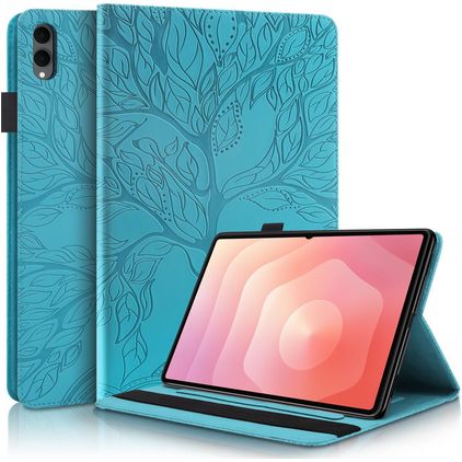 Mobigear Tree Samsung Galaxy Tab S11 Ultra Hoes Bookcase + Stylus Houder - Blauw