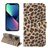 Mobigear Leopard iPhone 14 Hoesje Bookcase Portemonnee - Geel