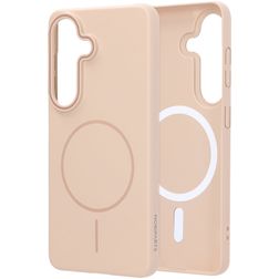 Mobiparts Slim Line Samsung Galaxy S26 MagSafe Hoesje Hardcase Backcover - Dune Sand