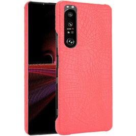 Mobigear Croco Sony Xperia 1 III Hoesje Hardcase Backcover - Rood