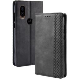 Mobigear Sensation Motorola One Vision Hoesje Bookcase Portemonnee - Zwart