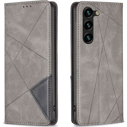 Mobigear Rhombus Slim Samsung Galaxy S23 Plus Hoesje Bookcase - Grijs