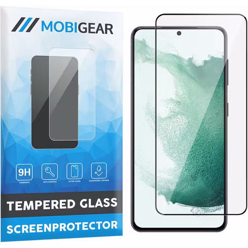 Mobigear Premium Samsung Galaxy S22 Plus Glazen Screenprotector - Case Friendly - Zwart
