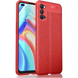 Mobigear Luxury OPPO Reno 4 Hoesje Flexibel TPU Backcover - Rood