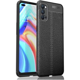 Mobigear Luxury OPPO Reno 4 Hoesje Flexibel TPU Backcover - Zwart