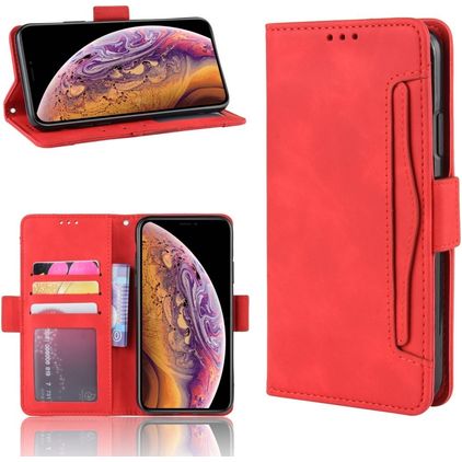 Mobigear Slide Wallet iPhone 11 Hoesje Bookcase Portemonnee - Rood