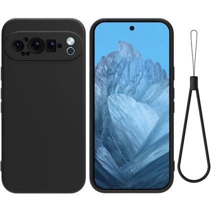 Mobigear Colors Google Pixel 9 Pro Hoesje Flexibel TPU Backcover - Zwart