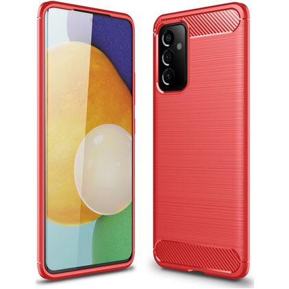 Mobigear Brushed Slim Samsung Galaxy A82 5G Hoesje Flexibel TPU Backcover - Rood