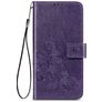 Mobigear Clover OPPO Reno 4 Hoesje Bookcase Portemonnee - Paars