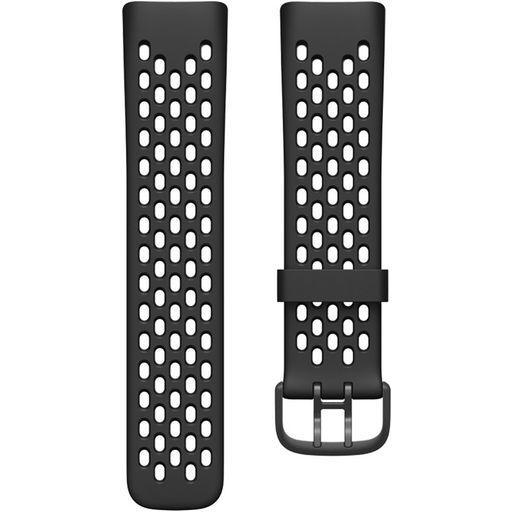 Mobigear Sport Plus Buckle Siliconen Fitbit Charge 5 Bandje Gespsluiting - Zwart