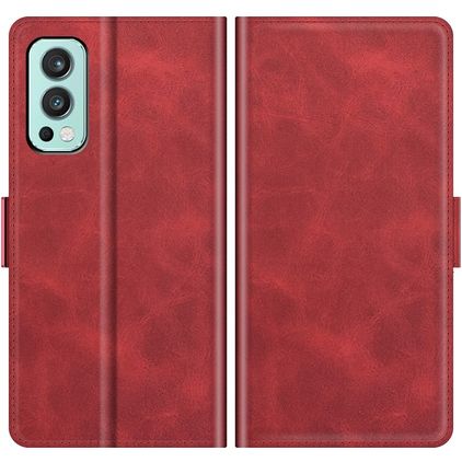 Mobigear Slim Magnet OnePlus Nord 2 Hoesje Bookcase Portemonnee - Rood