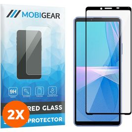 Mobigear Premium Sony Xperia 10 III Glazen Screenprotector - Case Friendly - Zwart (2-Pack)