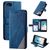Mobigear Rhombus iPhone 7 Hoesje Bookcase Portemonnee - Blauw