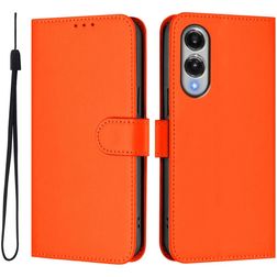 Mobigear Urban Wallet Samsung Galaxy S25 Edge Hoesje Bookcase Portemonnee - Oranje