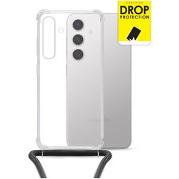My Style Loop Doorzichtig Samsung Galaxy S24 FE Flexibel TPU Hoesje met koord - Transparant