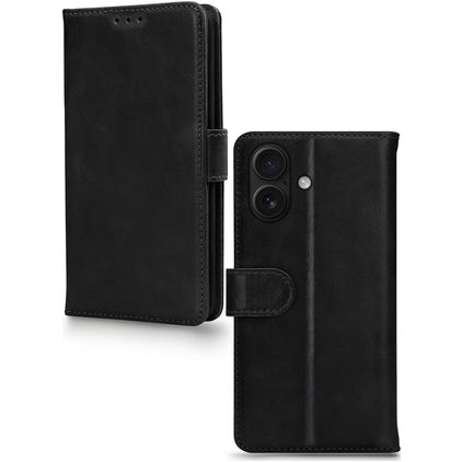 Mobilize Premium Gelly iPhone 17 Hoesje Bookcase Portemonnee - Zwart