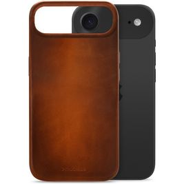 Mobilize Premium iPhone Air MagSafe Hoesje Echt Leer Backcover - Burned Cognac