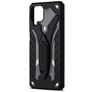 Mobigear Armor Stand Samsung Galaxy A12 Hoesje Hardcase Backcover Shockproof met Standaard - Zwart