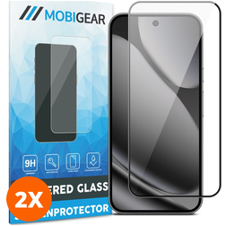 Mobigear Premium Google Pixel 10 Pro XL Glazen Screenprotector - Case Friendly - Zwart (2-Pack)
