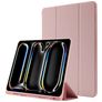 Mobigear Tri-Fold Gel iPad Pro 13 Inch (2025) Hoes TPU,Kunstleer Bookcase + Stylus Houder - Roze