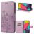 Mobigear Flowers Samsung Galaxy M53 Hoesje Bookcase Portemonnee - Paars