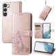 Mobigear Clover Samsung Galaxy A54 Hoesje Bookcase Portemonnee - Roségoud