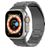 Mobigear Perth Titanium Apple Watch Bandje Vouwsluiting - 49/46/45/44 mm - Zwart