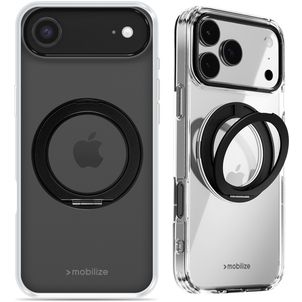 Mobilize 360 Rotating Ring iPhone Air MagSafe Hoesje Hardcase Backcover met Ringhouder - Zwart