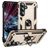 Mobigear Armor ring Samsung Galaxy S25 FE Hoesje Hardcase Backcover Shockproof met Ringhouder - Goud