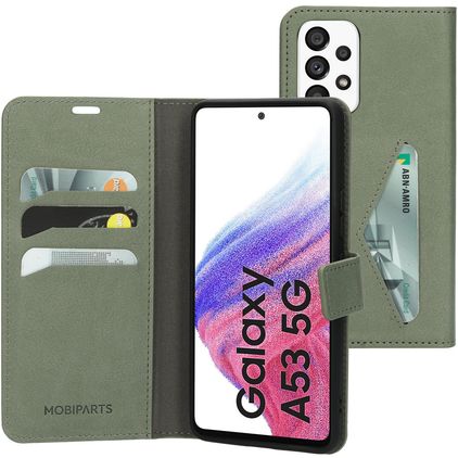 Mobiparts Classic Wallet Samsung Galaxy A53 Hoesje Bookcase Portemonnee - Stone Green