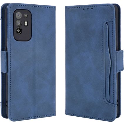 Mobigear Slide Wallet OPPO A94 5G Hoesje Bookcase Portemonnee - Blauw