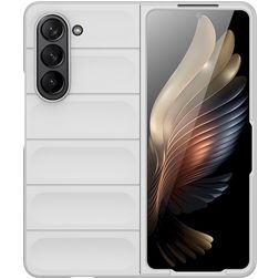 Mobigear Bumpy Samsung Galaxy Z Fold 5 Hoesje Flexibel TPU Backcover - Wit