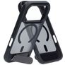 Mobiparts Hardcover iPhone 18 Pro MagSafe Hoesje Hardcase Backcover met Standaard - Satin Black