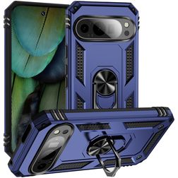 Mobigear Armor Ring Google Pixel 9 Hoesje Hardcase Backcover Shockproof met Ringhouder - Blauw