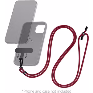 Mobilize Lanyard Universeel Telefoonkoord Verstelbaar - Bordeaux