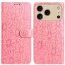 Mobigear Flowers iPhone 18 Pro Hoesje Bookcase Portemonnee - Roze