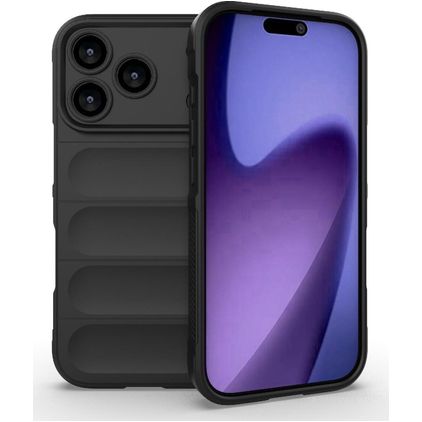 Mobigear Bumpy iPhone 18 Pro Hoesje Flexibel TPU Backcover - Zwart