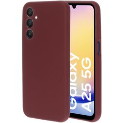 Mobiparts Samsung Galaxy A25 Siliconen Hoesje Backcover - Plum Red