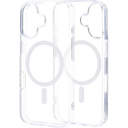 Mobiparts Hardcover Doorzichtig iPhone 16 MagSafe Hoesje Hardcase Backcover - Transparant
