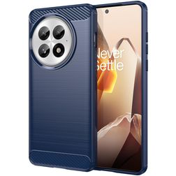 Mobigear Brushed Slim OnePlus 13 Hoesje Flexibel TPU Backcover - Blauw