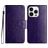 Mobigear Flowers iPhone 16 Pro Max Hoesje Bookcase Portemonnee - Paars