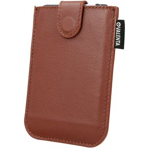 Valenta Card Pocket Slide Leren Pasjeshouder - 5 Pasjes - Bruin