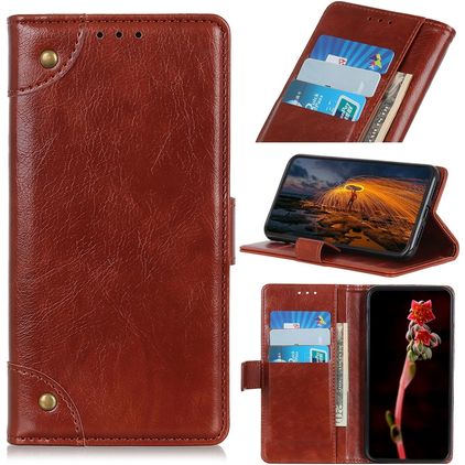Mobigear Ranch Motorola Moto E22i Hoesje Bookcase Portemonnee - Bruin